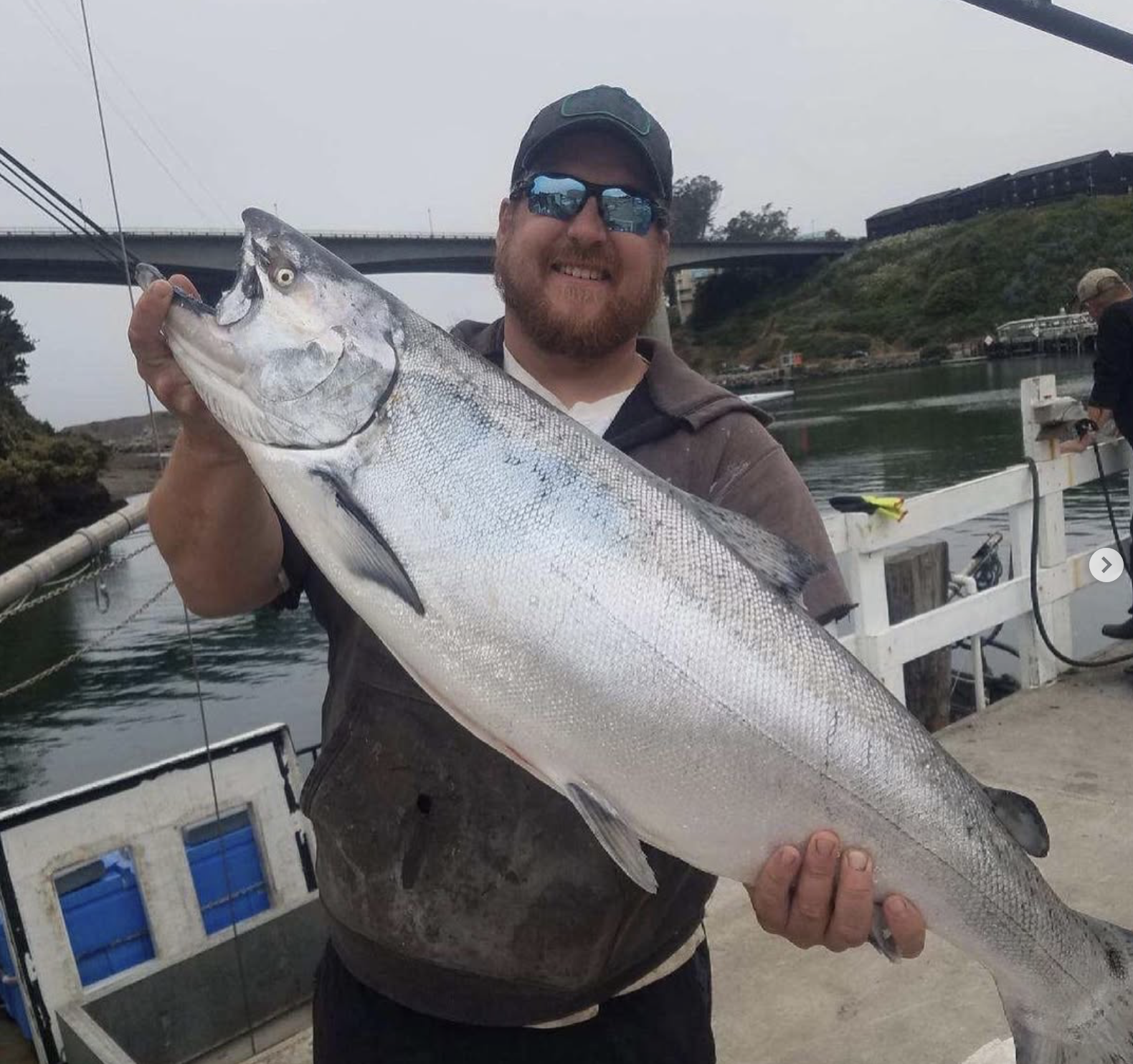 Jake holding a salmon 