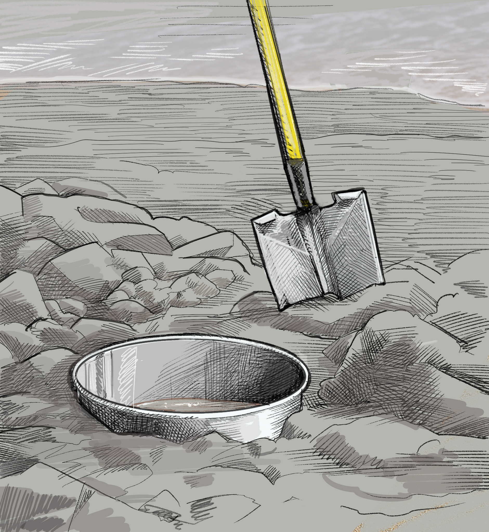 Shovel for digging clams