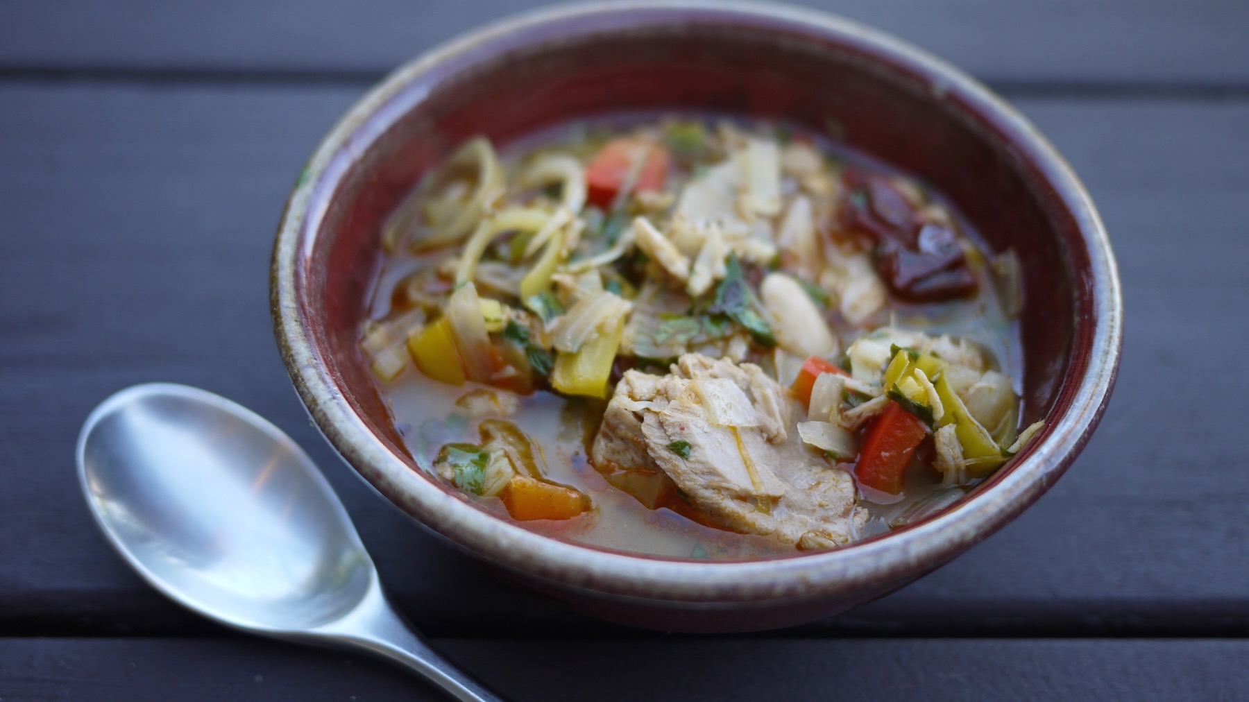 San Diego Fishermen's Chili in bowl, photo by TS Talley