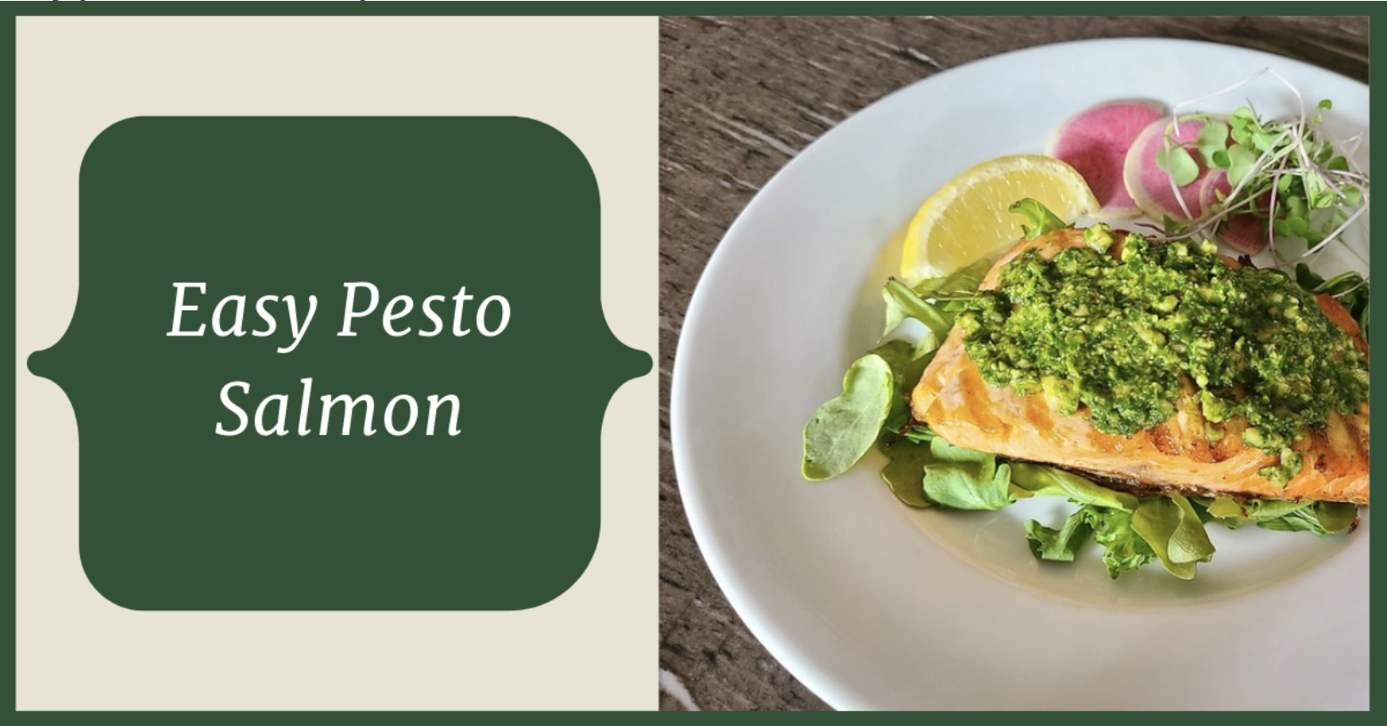 Easy pesto salmon