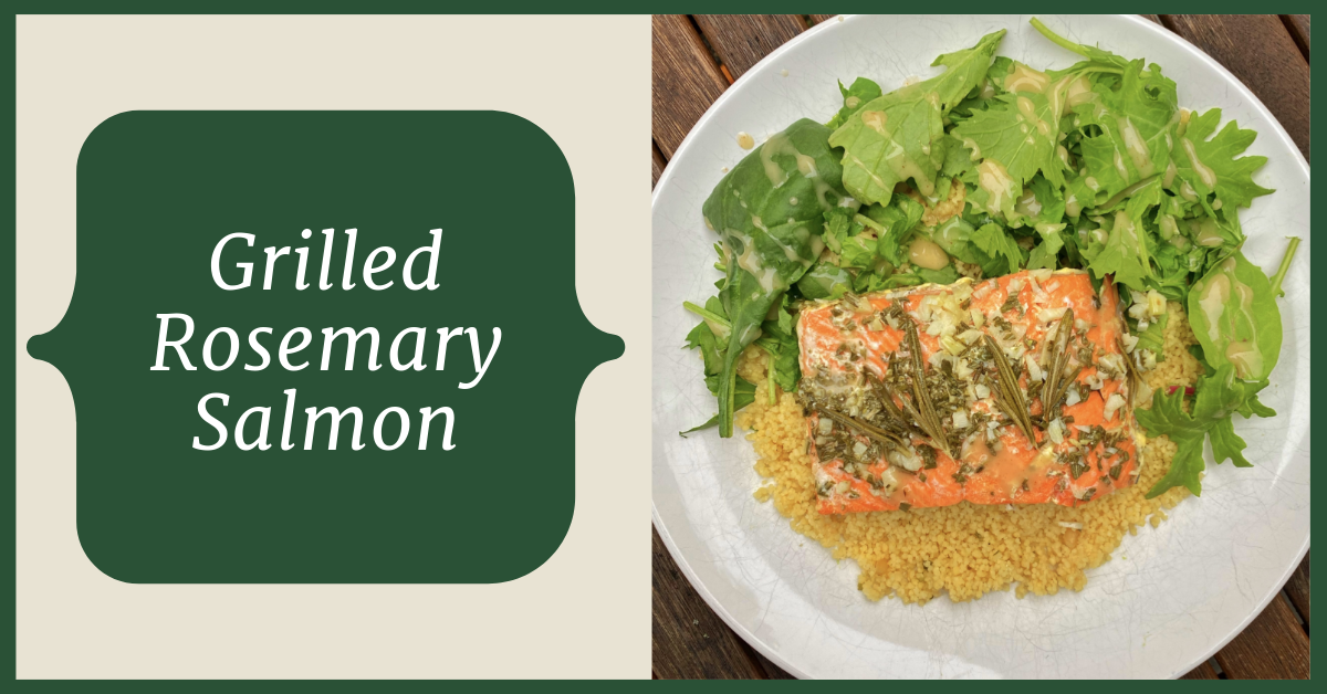Grilled rosemary salmon