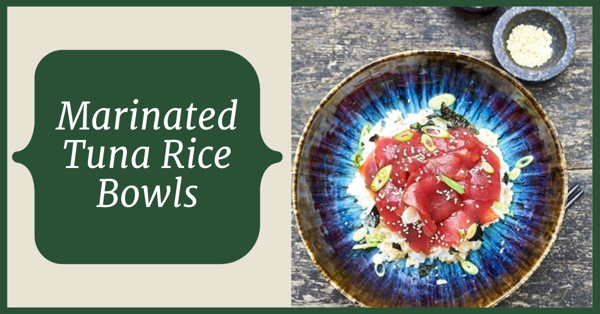 Marinated tuna rice bowls