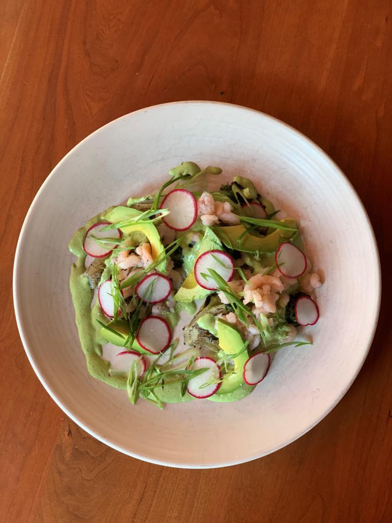 Photo of pink shrimp salad