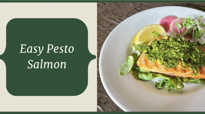 Easy pesto salmon