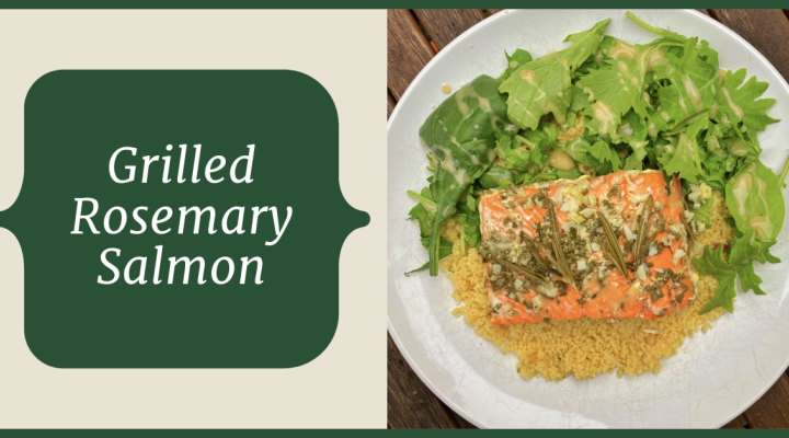 Grilled rosemary salmon