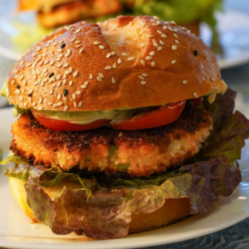 Summer Bounty salmon burgers
