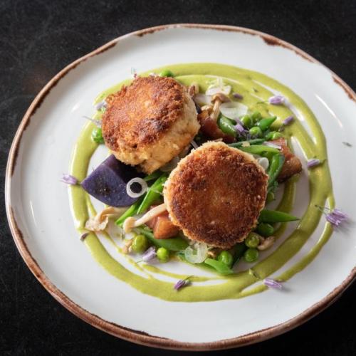 photograph of Dungeness Crab cakes